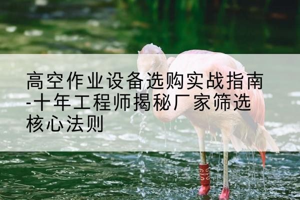 建瓯剪叉式升降机厂家-高空作业设备选购实战指南-十年工程师揭秘厂家筛选核心法则