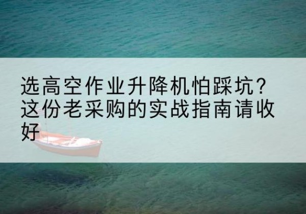 建瓯高空作业升降机厂家推荐-选高空作业升降机怕踩坑？这份老采购的实战指南请收好